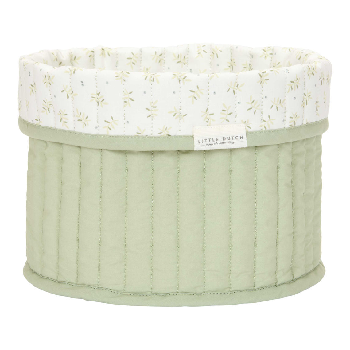 Quilted Storage Basket Small Blueberry Leaves