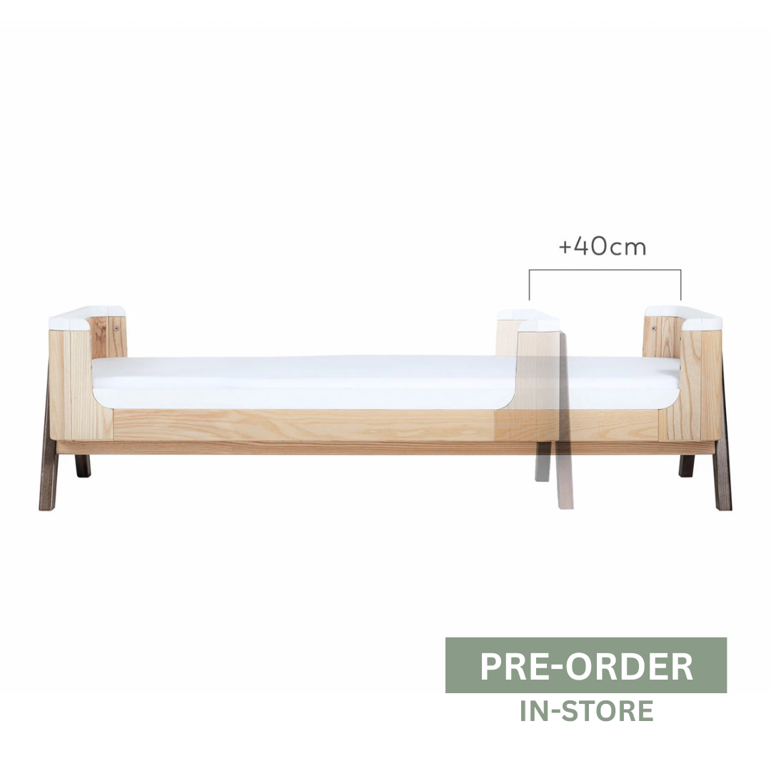 Hera Junior Bed Extension with Mattress (Natural/Walnut)