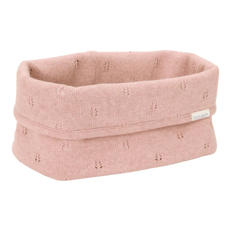 Knitted storage basket large Pure Blossom