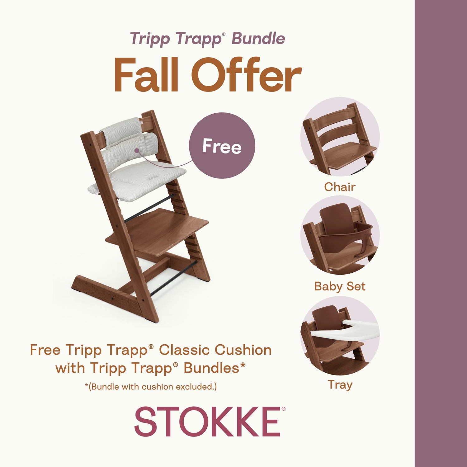Fall Promo 25 TT - High Chair Tray Bundle + Free Classic Cushion
