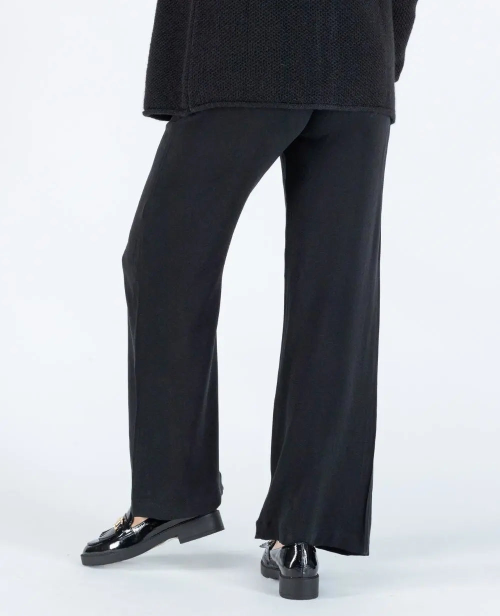 Betty maternity wide pants with removable straps black