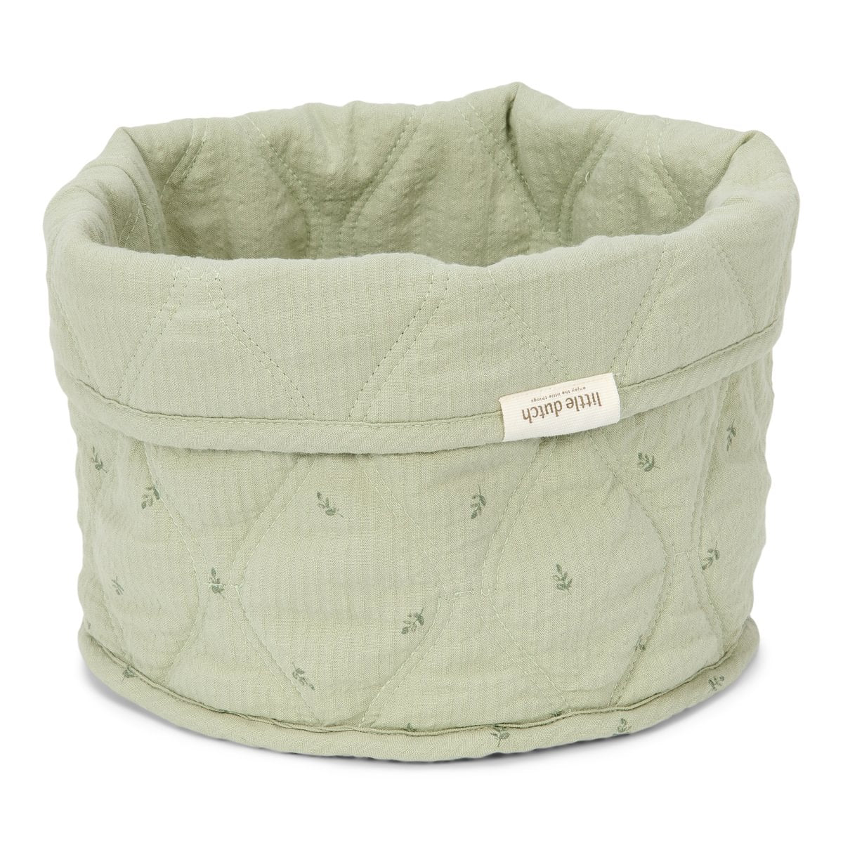 Quilted Storage Basket Small | Pure Sage