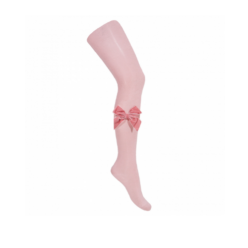 Side Velvet Bow Tights - Pale Pink – My Favourite Things Shop