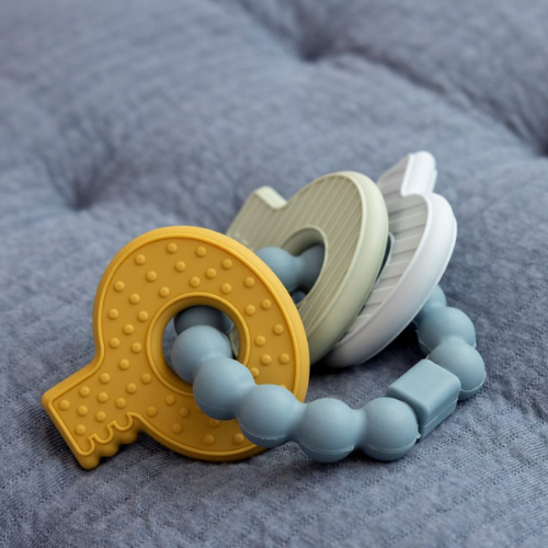 Teething toy Keychain Blue