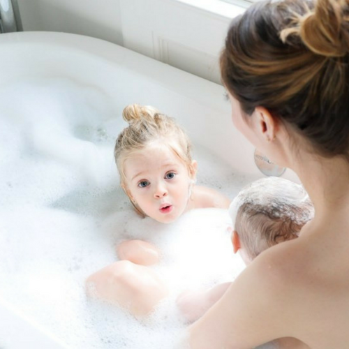 Bonding with baby at bathtime