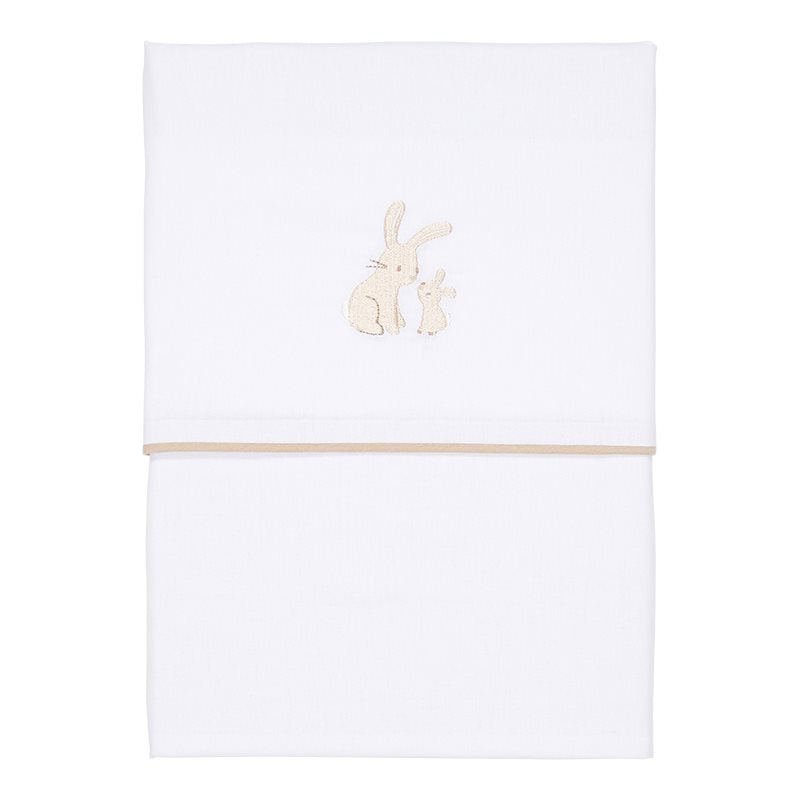 Bassinet Sheet Embroidered - Baby Bunny