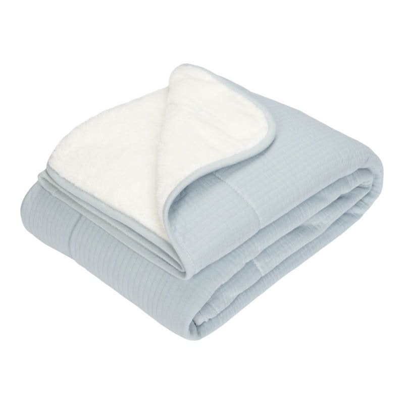 Cot blanket Pure Soft Blue