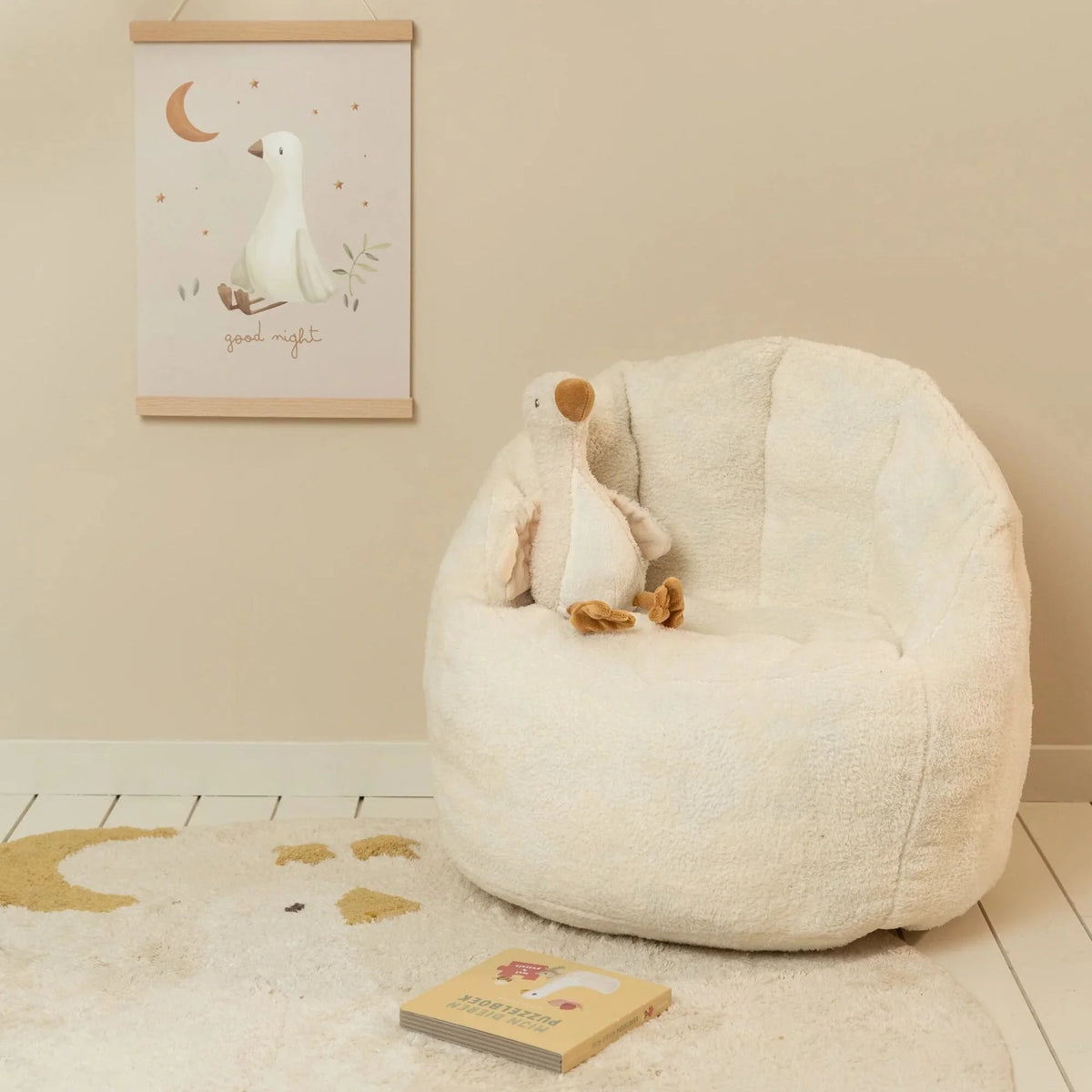 Kids Armchair - Teddy Soft White