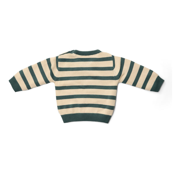 Green Stripe Knitted Sweater | Forest Friends