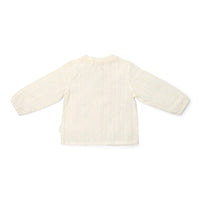 White Long Sleeve Blouse with Buttons | Fairy Garden