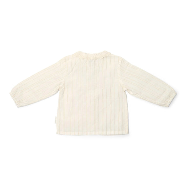 White Long Sleeve Blouse with Buttons | Fairy Garden