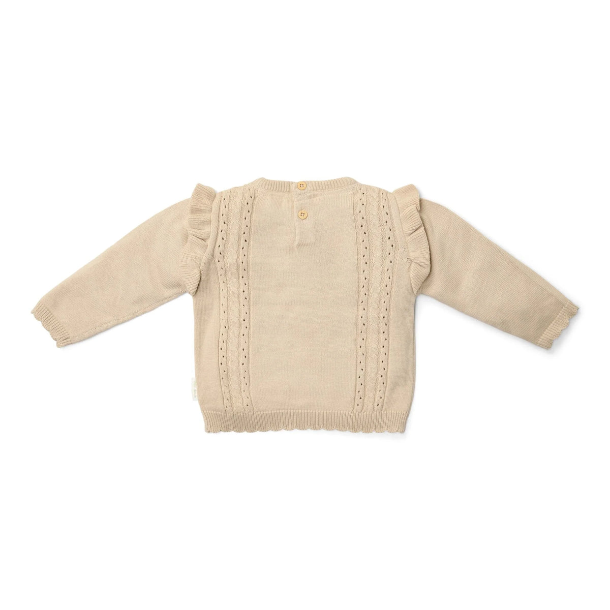 Sand Ruffle Knitted Sweater | Fairy Garden