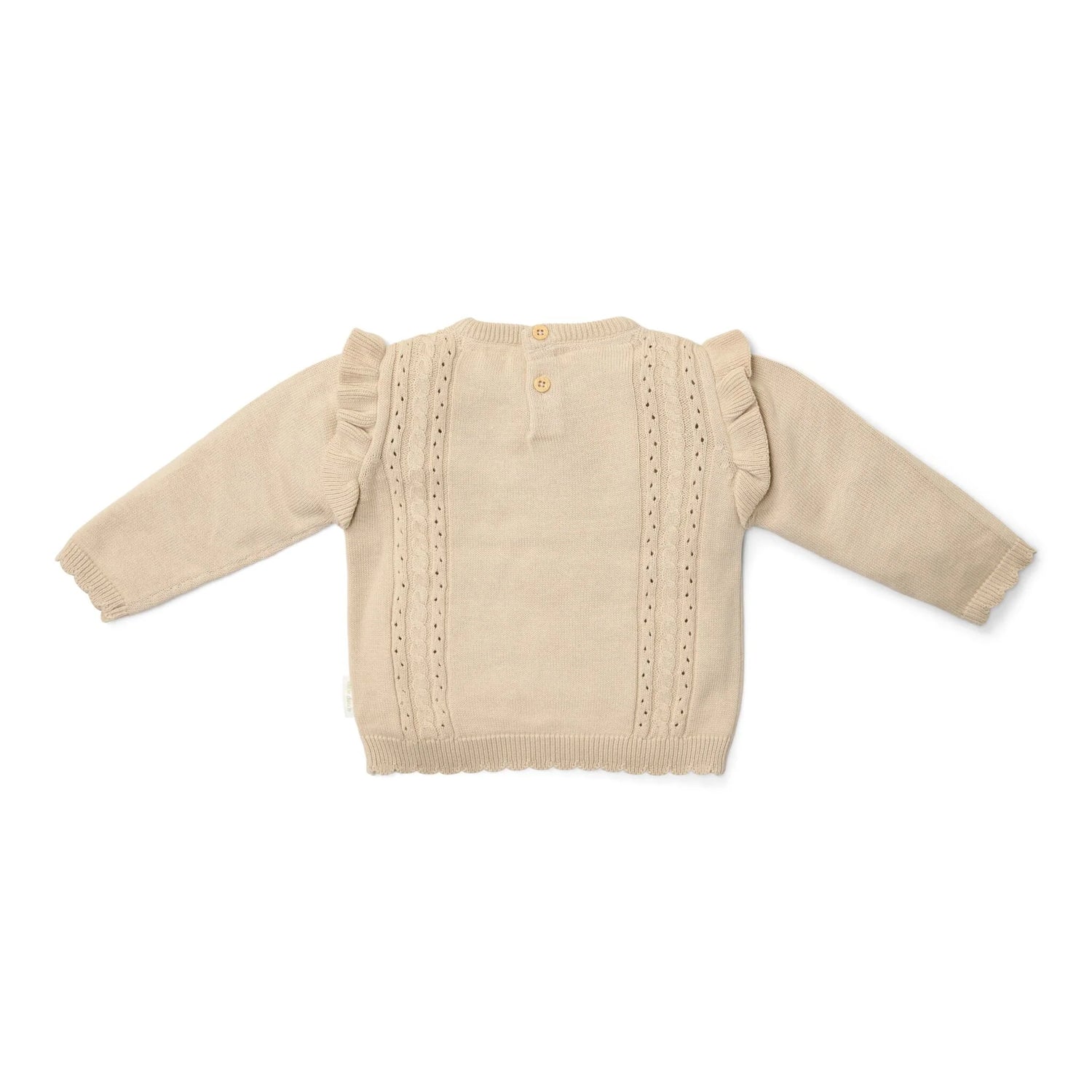 Sand Ruffle Knitted Sweater | Fairy Garden