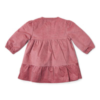 Pink Long Sleeve Corduroy Dress | Fairy Garden