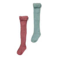 2-pack Tights Pink & Garden Green | Fairy Garden