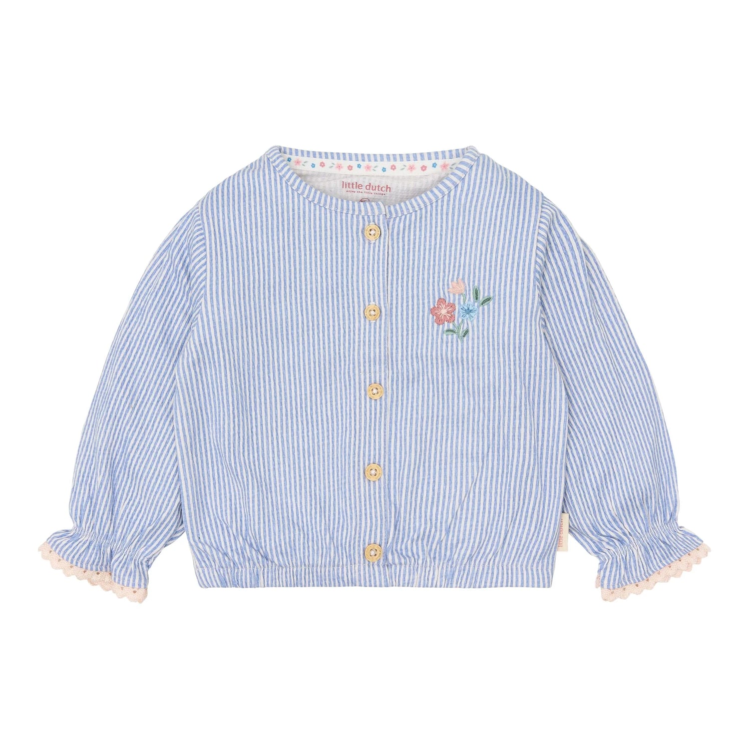 Blouse Long Sleeve | Denim Blue Stripe