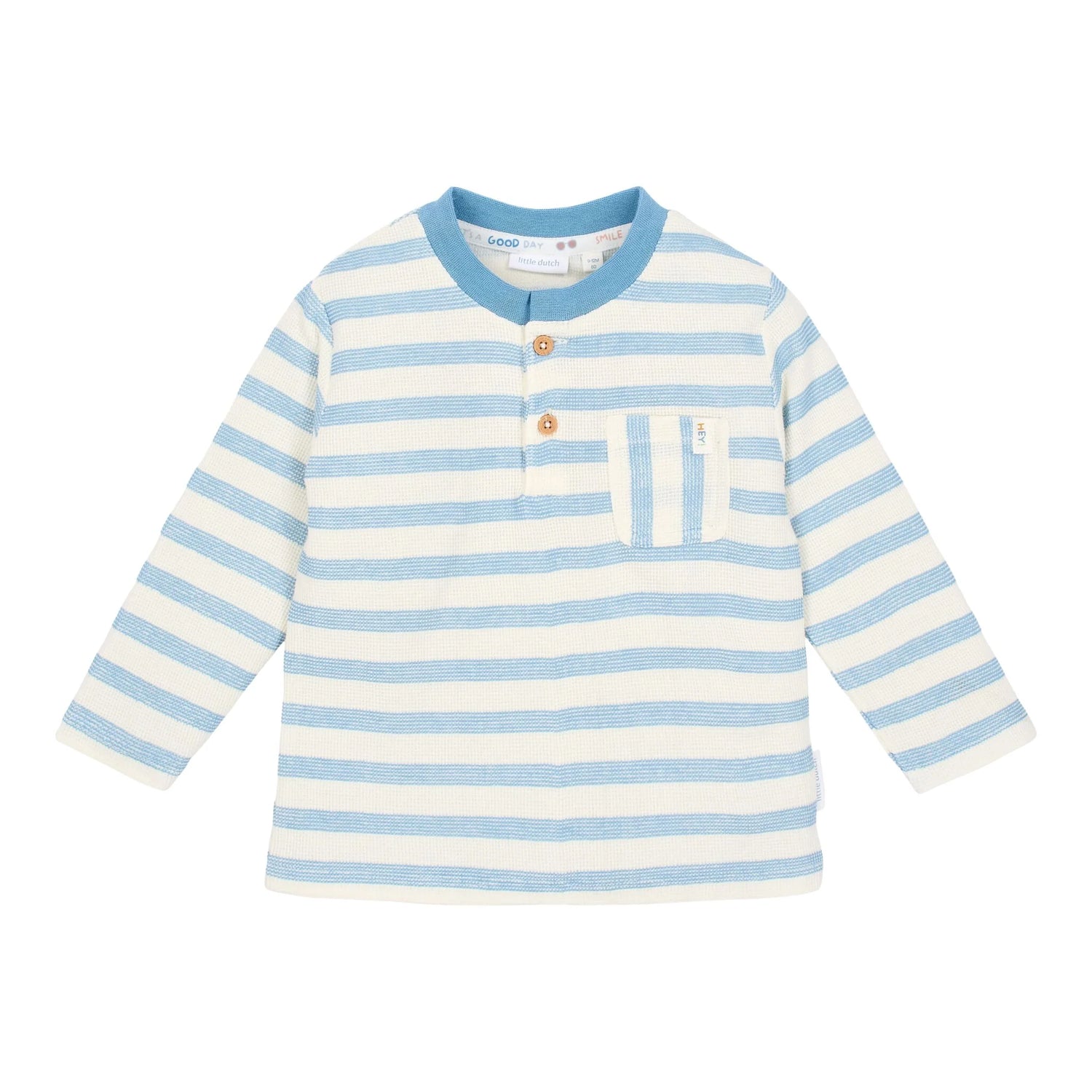 Long Sleeve Top | Steel Blue Stripe