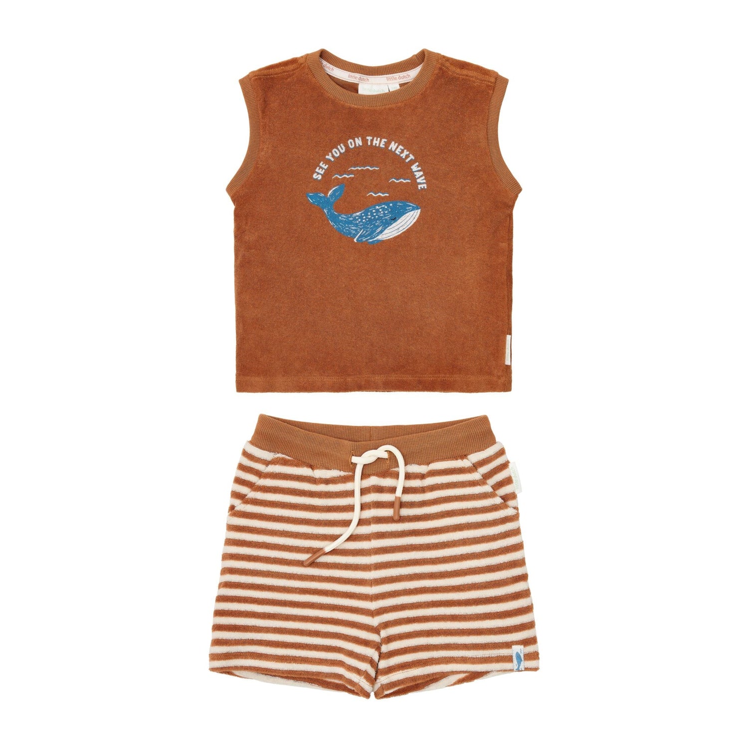 Top & Shorts Set | Ocean World Brown