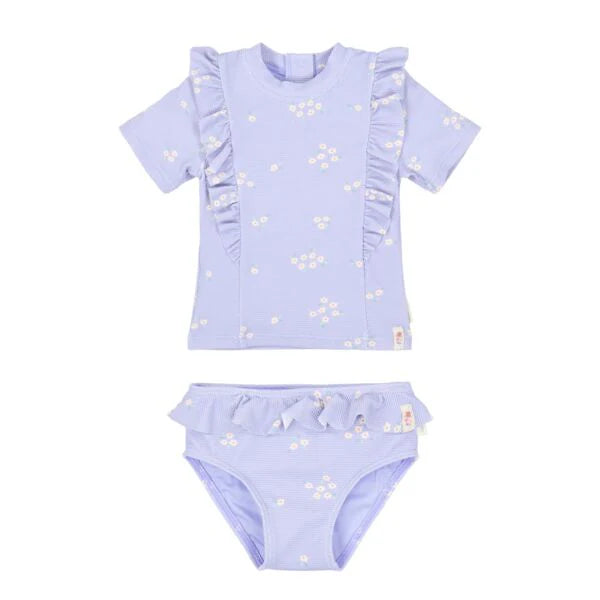 Short Sleeve Swim Shirt with Bottoms | Dreamy Lavender