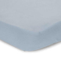 Fitted Cot Sheet Pure Denim Blue