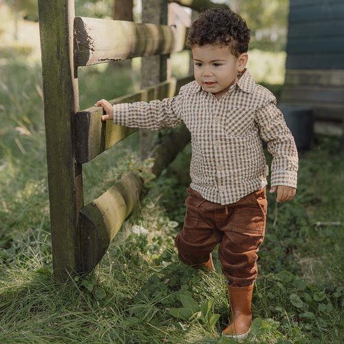 Shirt Brown Check | Little Farm