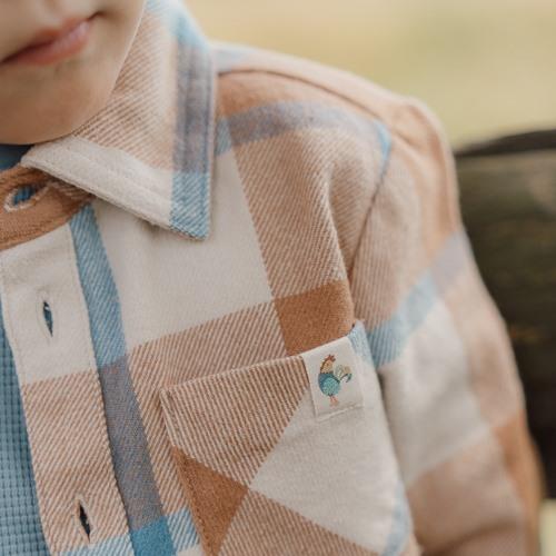 Shirt Ice Blue Check | Little Farm