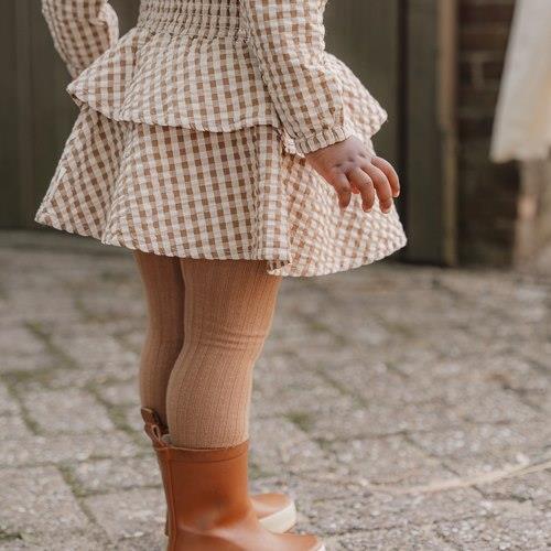 2-Pack Tights Soft Rose & Brown | Little Farm