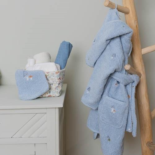 Swaddle muslin 120 x 120 cm Pure Denim Blue