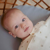 Fitted Cot Sheet Pure Denim Blue