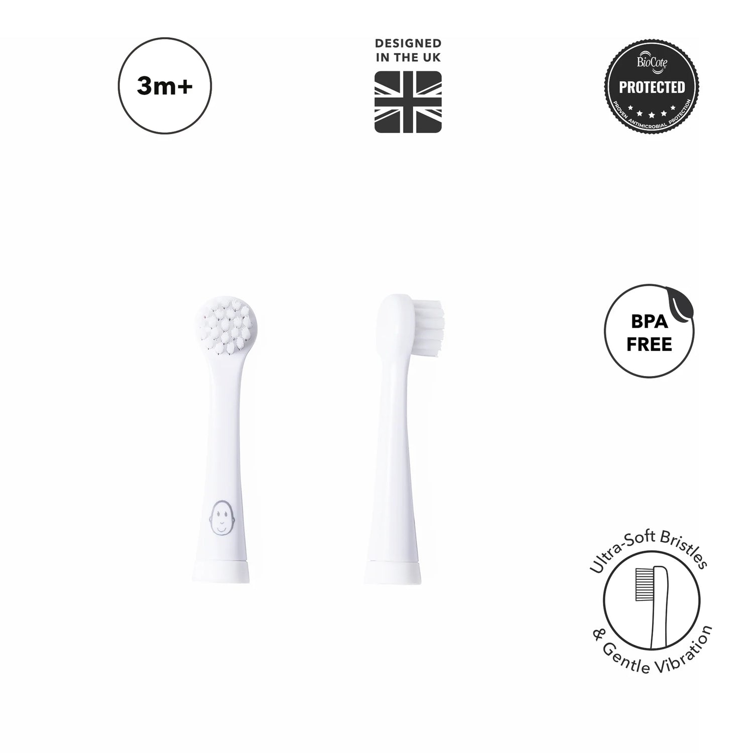 Baby Electric Toothbrush Replacement Head | Set of 2