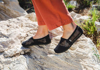 Women's Alpargata Moroccan Crochet Black