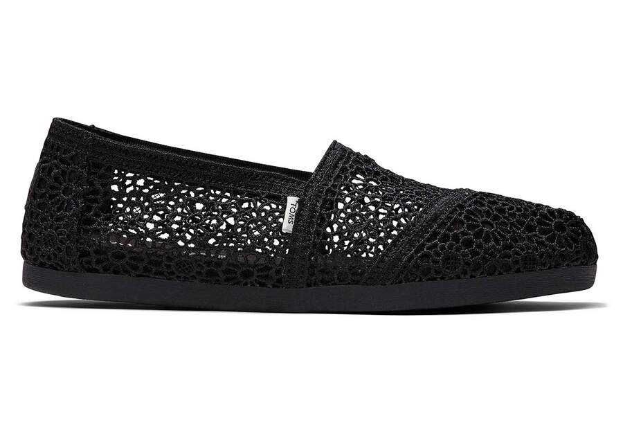 Women's Alpargata Moroccan Crochet Black