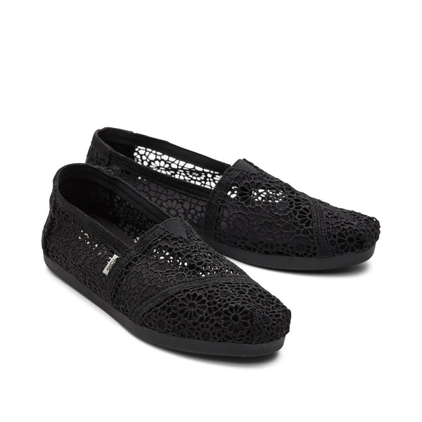 Women's Alpargata Moroccan Crochet Black