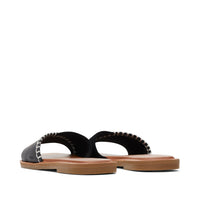 Women's Shea Black Leather Slide Sandal