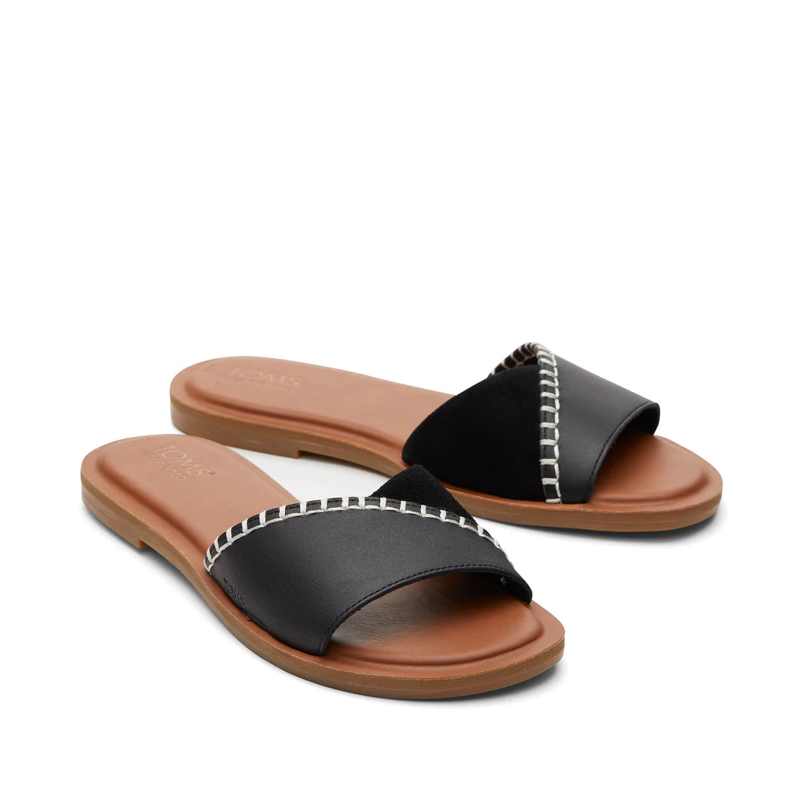 Women's Shea Black Leather Slide Sandal