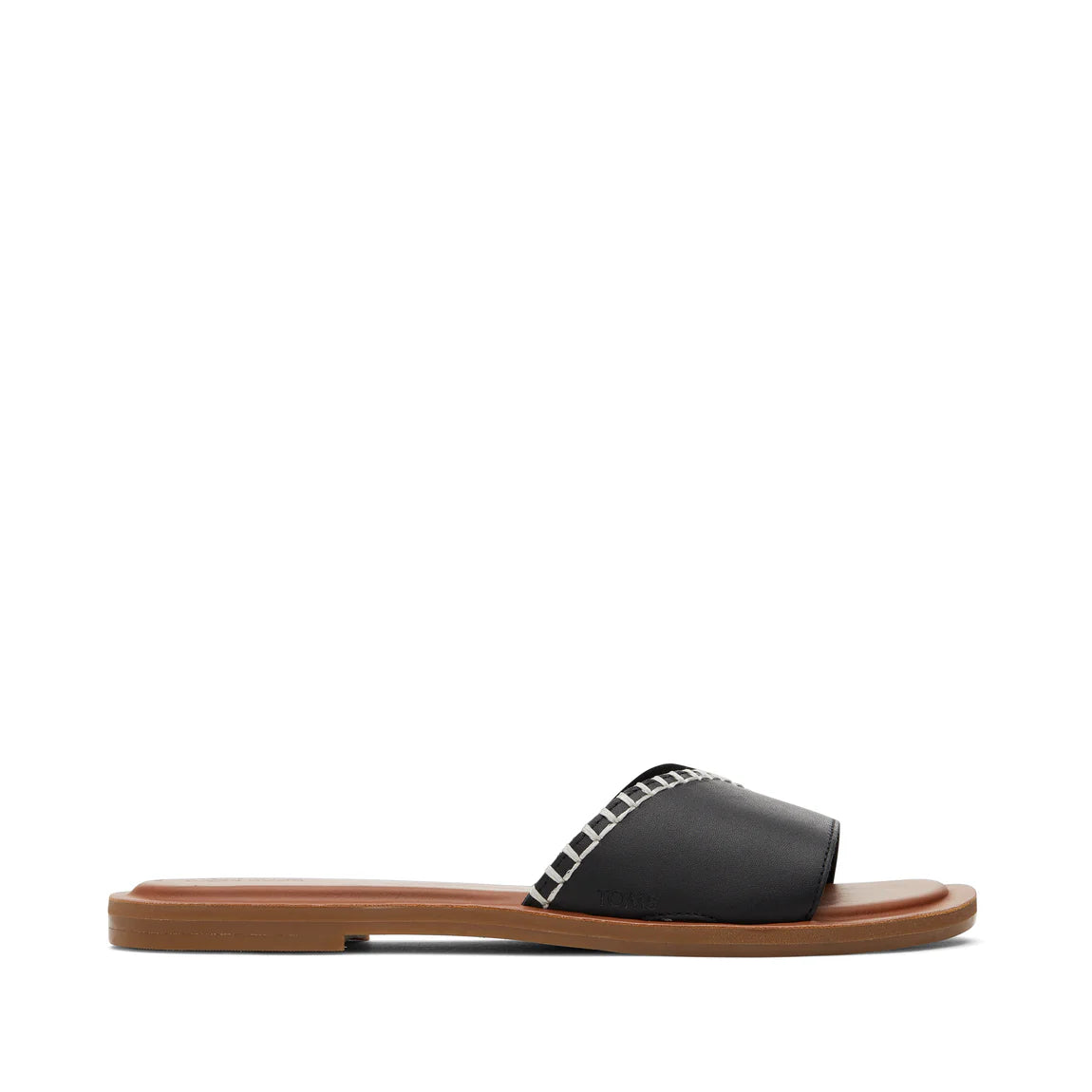 Women's Shea Black Leather Slide Sandal