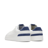 Men's TRVL LITE White and Blue Leather Lace-Up Sneaker