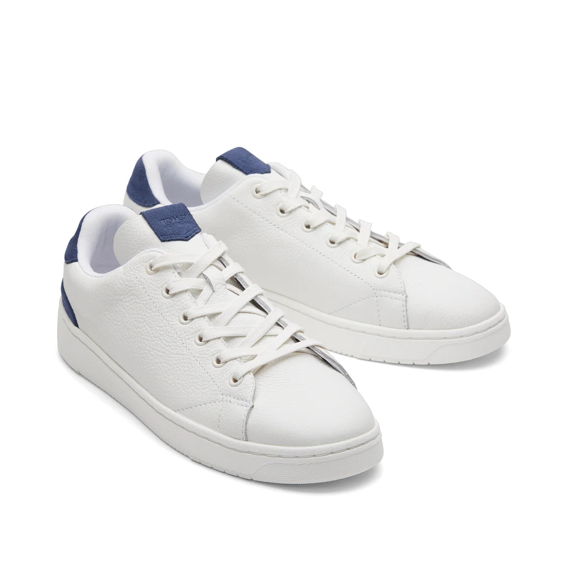 Men's TRVL LITE White and Blue Leather Lace-Up Sneaker