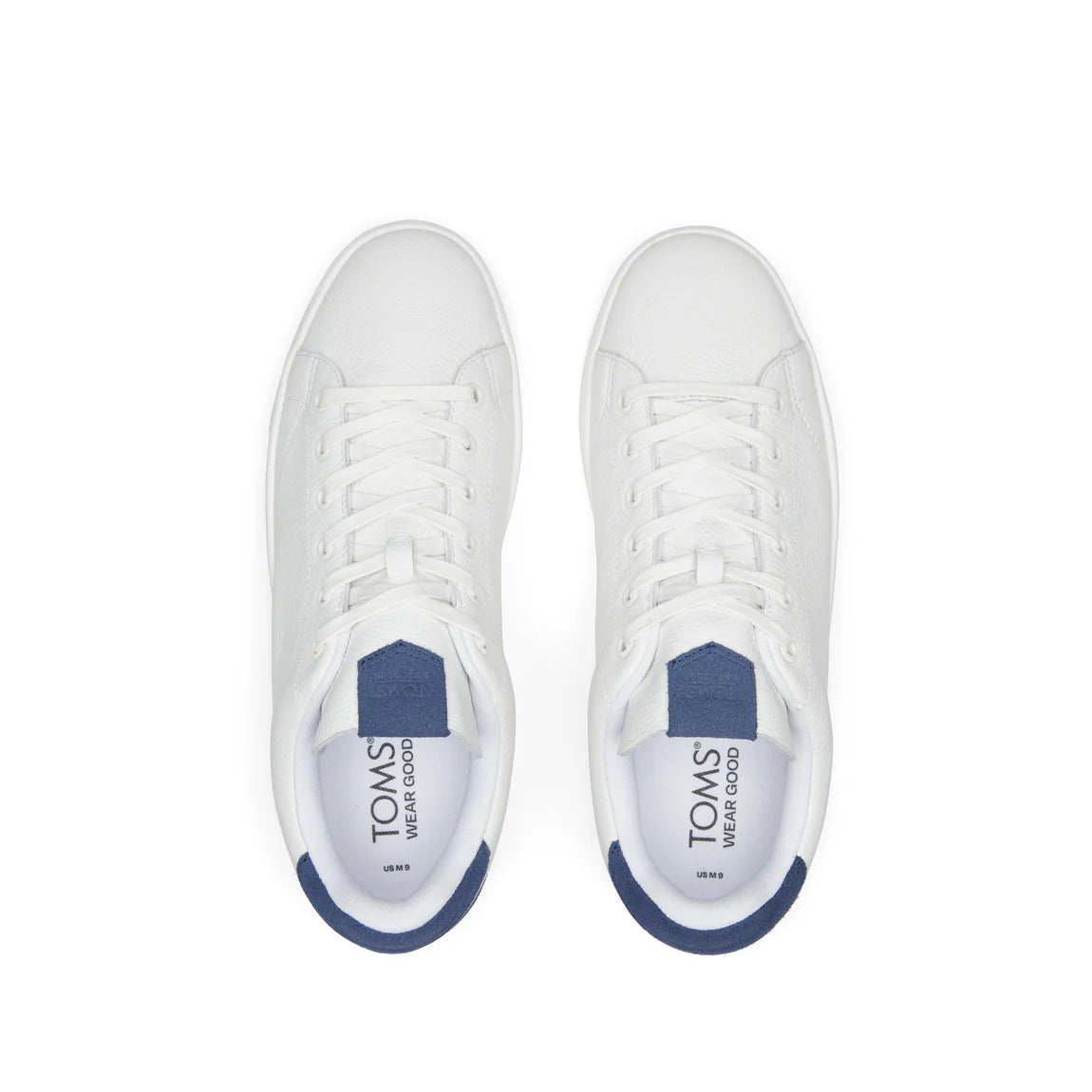 Men's TRVL LITE White and Blue Leather Lace-Up Sneaker