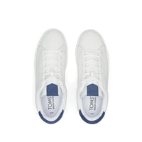 Men's TRVL LITE White and Blue Leather Lace-Up Sneaker
