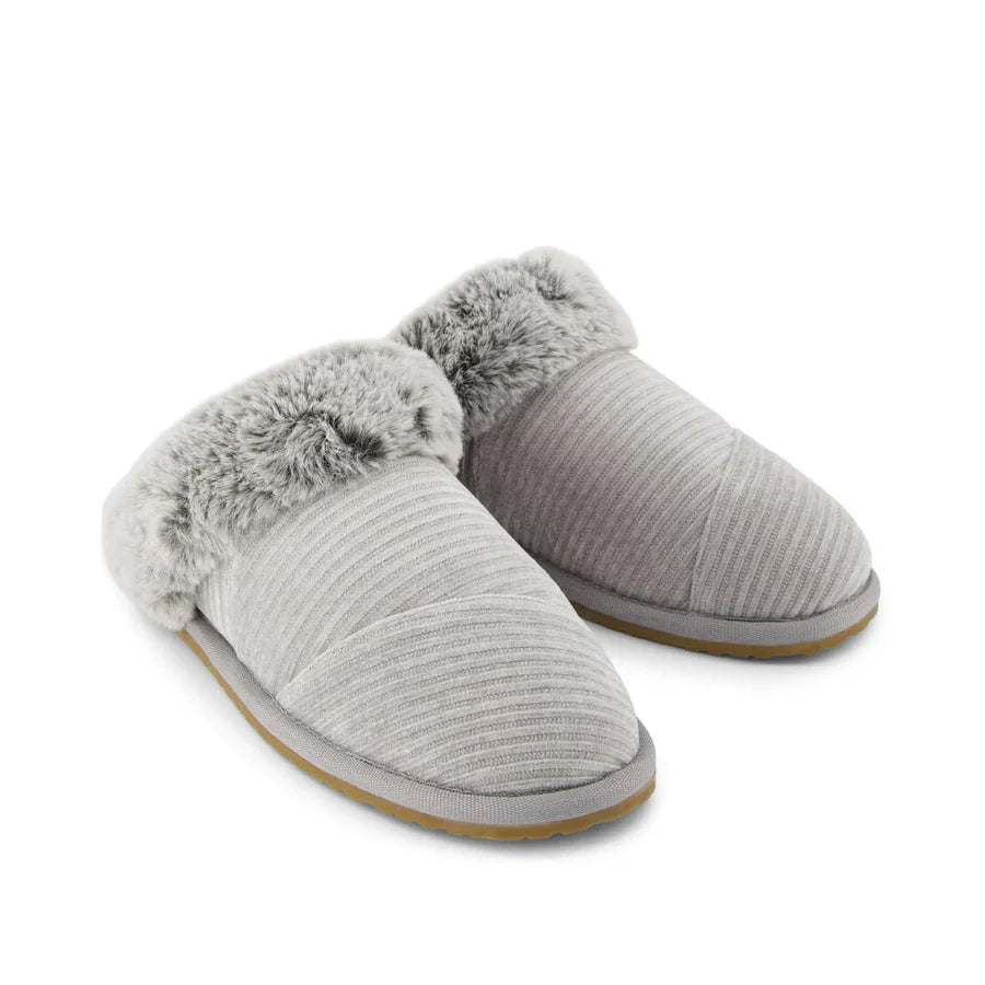 Women's Valerie Slipper Drizzle Grey Rib Knit