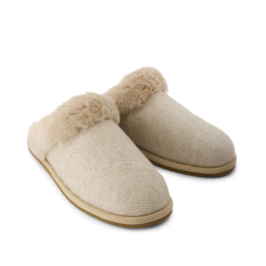 Women's Valerie Slipper Oatmeal Sparkle Knit