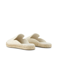 Women's Santiago Mule - Natural Undyed Metallic Linen Stripe
