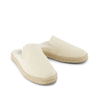 Women's Santiago Mule - Natural Undyed Metallic Linen Stripe