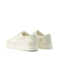 Women's Kameron Lace Up Sneakers - White Floral Eyelet