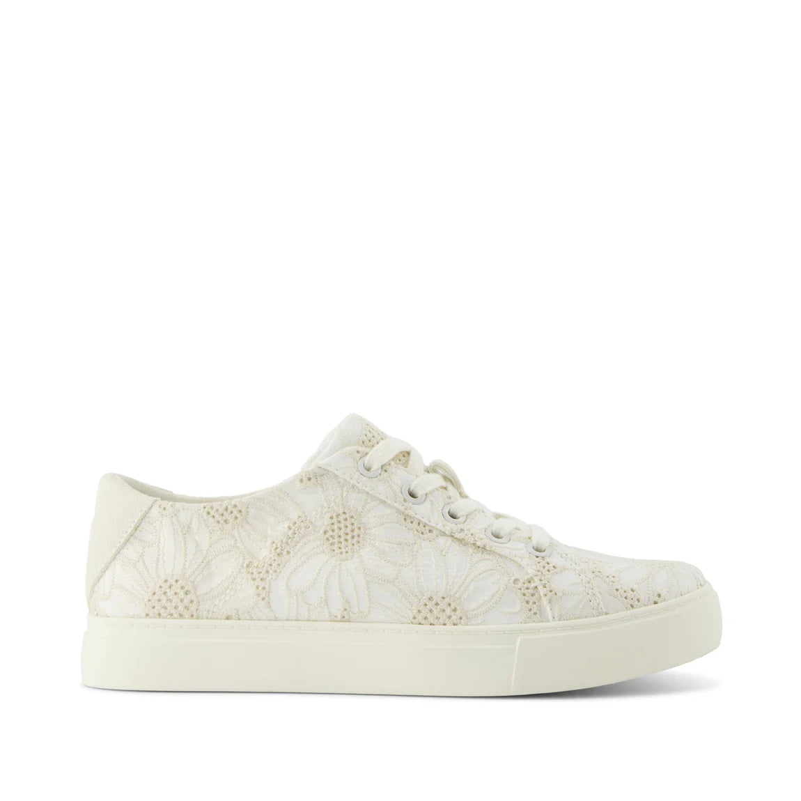 Women's Kameron Lace Up Sneakers - White Floral Eyelet
