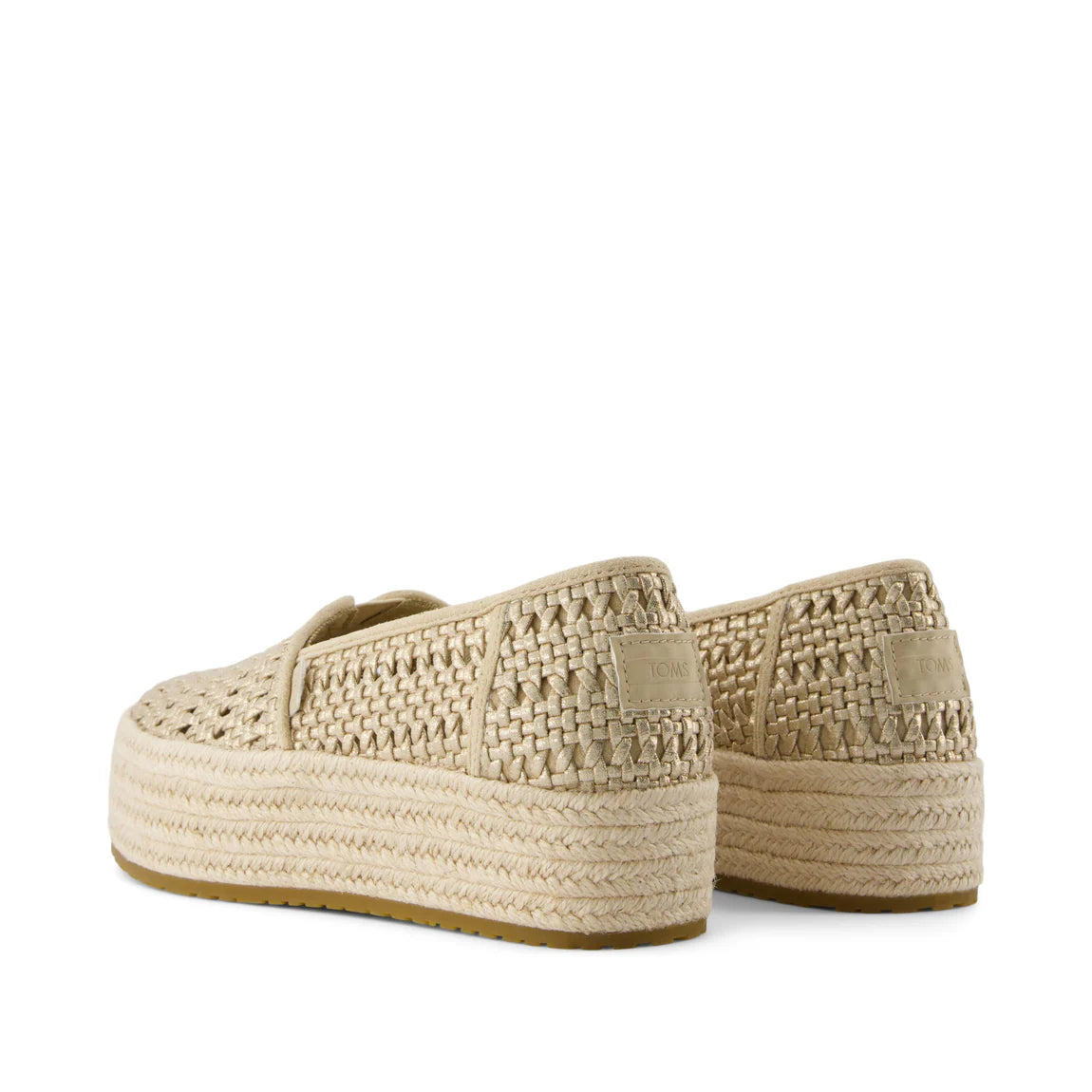 Women's Valencia Platform Espadrille - Champagne Metallic Basket Weave