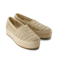 Women's Valencia Platform Espadrille - Champagne Metallic Basket Weave