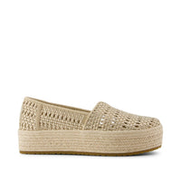 Women's Valencia Platform Espadrille - Champagne Metallic Basket Weave