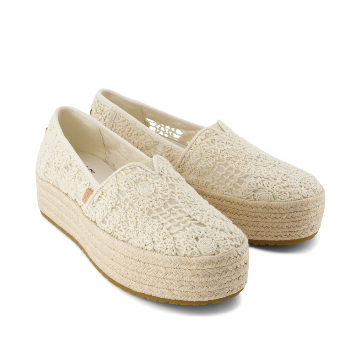 Women's Valencia Platform Espadrille - Natural Crochet Lace